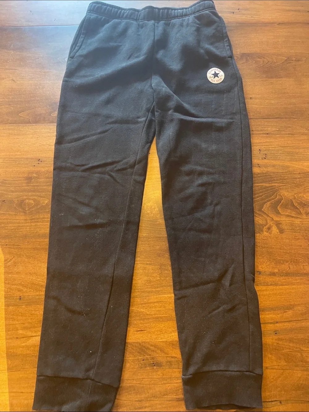 Converse Black Kids Fleece Joggers with All Star Patch
